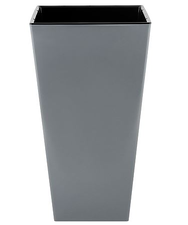 Горшок для цветов InGreen London CUBE 300х300х564мм 34л c дренаж. вставкой вулканический серый                      